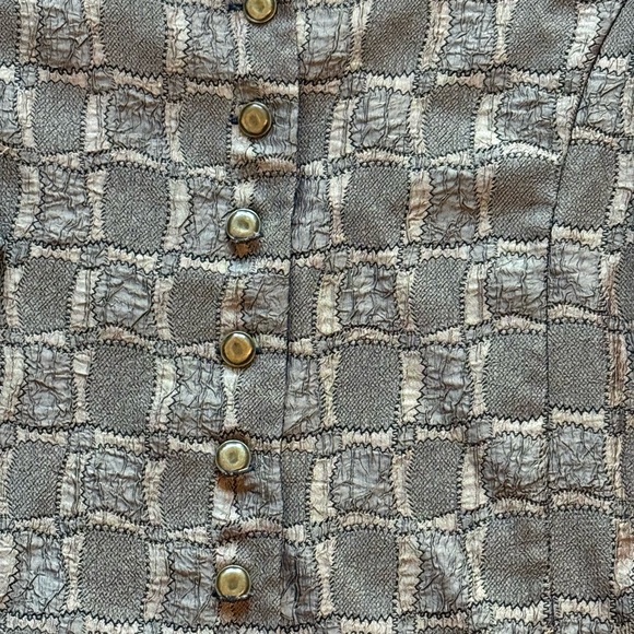 Bronze Patterned Button-Front Jacket - Picture 2 of 2